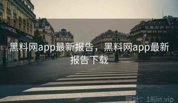 黑料网app最新报告，黑料网app最新报告下载