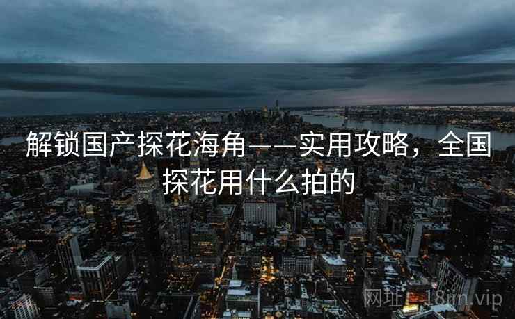 解锁国产探花海角——实用攻略，全国探花用什么拍的
