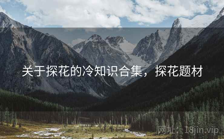 关于探花的冷知识合集，探花题材