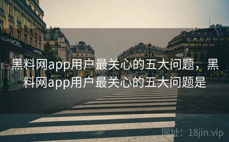 黑料网app用户最关心的五大问题，黑料网app用户最关心的五大问题是