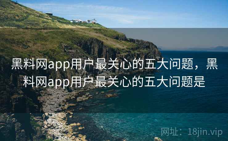 黑料网app用户最关心的五大问题，黑料网app用户最关心的五大问题是