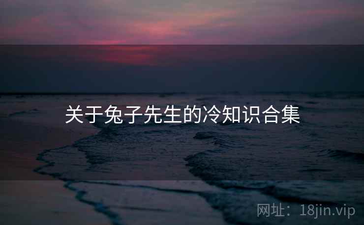 关于兔子先生的冷知识合集