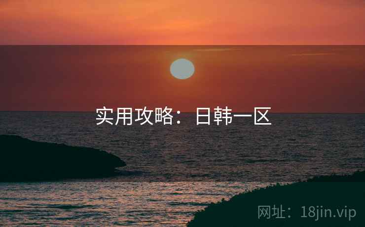 实用攻略：日韩一区
